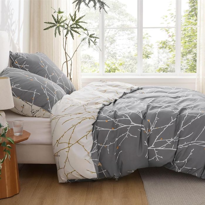 Elegancki Komplet Pościeli BEDSURE 135x200cm 4-częściowy Dwustronny