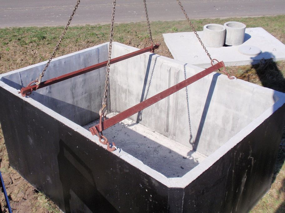 szambo betonowe zbiornik betonowy na ścieki 8m3 dwukomorowe 10 12 6
