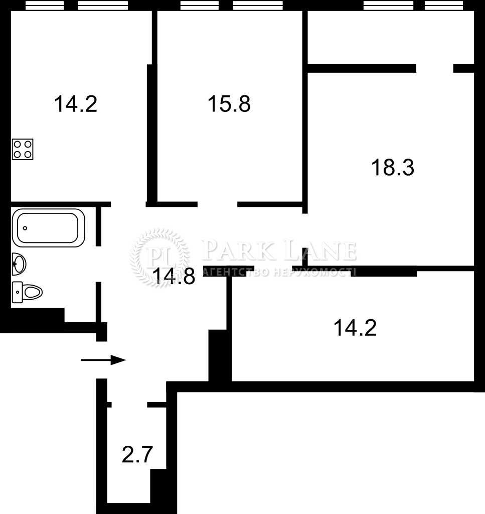 ЖК"Madison Gardens", бізнес класу, 3 к. квартира 89 кв.м Бровари