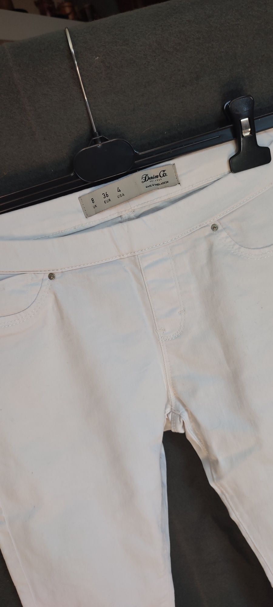 Jeansy rurki białe S 36 denim Co guma