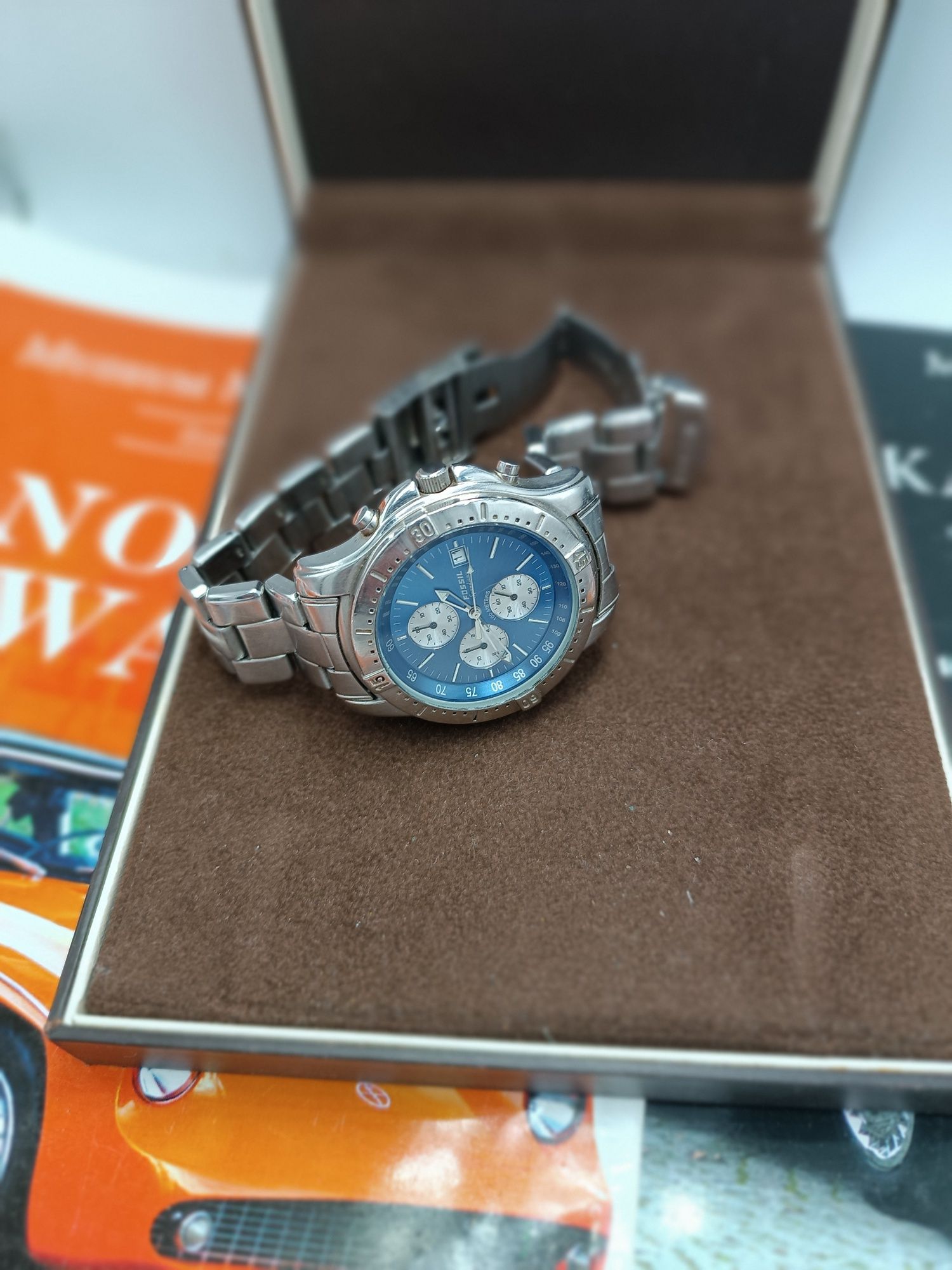 Zegarek fossil blu chronograf quartz