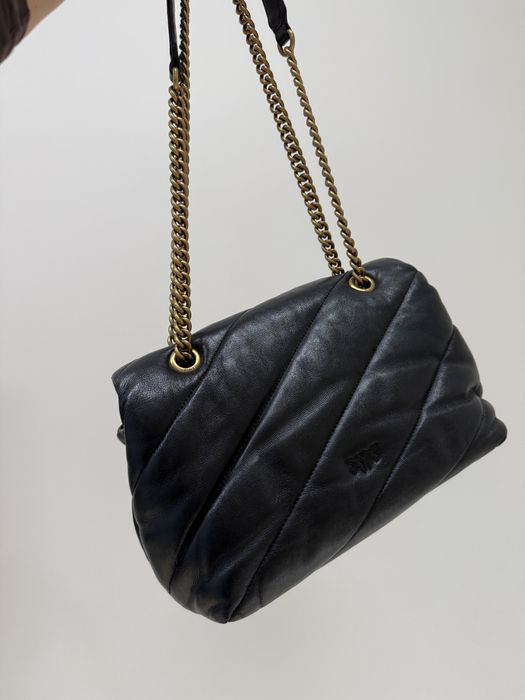 Torebka Pinko Classic Puff M czarna torebka na ramie