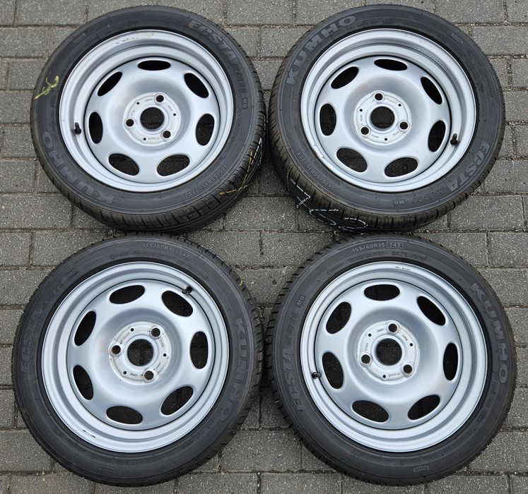 4x Felgi stalowe SMART 4.5+5.5 x 15" 3x112,5 ET23,5 + ET22 Fortwo [767