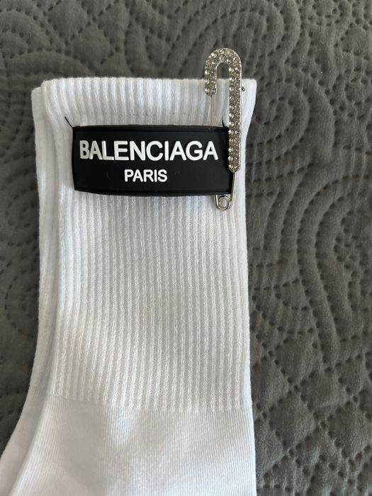 Шкарпетки жіночі високі баленсіага білі