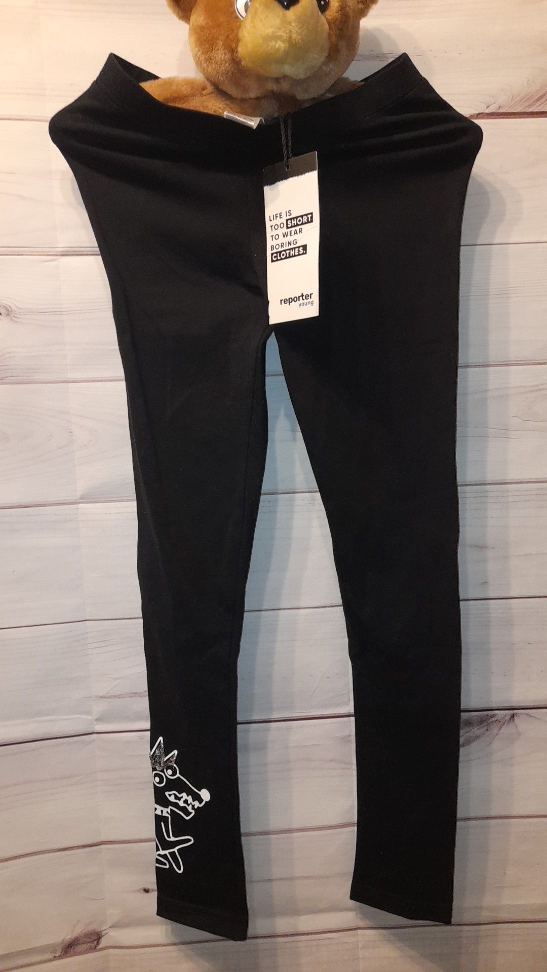 Legginsy NOWE rozm 146 z psem pies Reporter Young