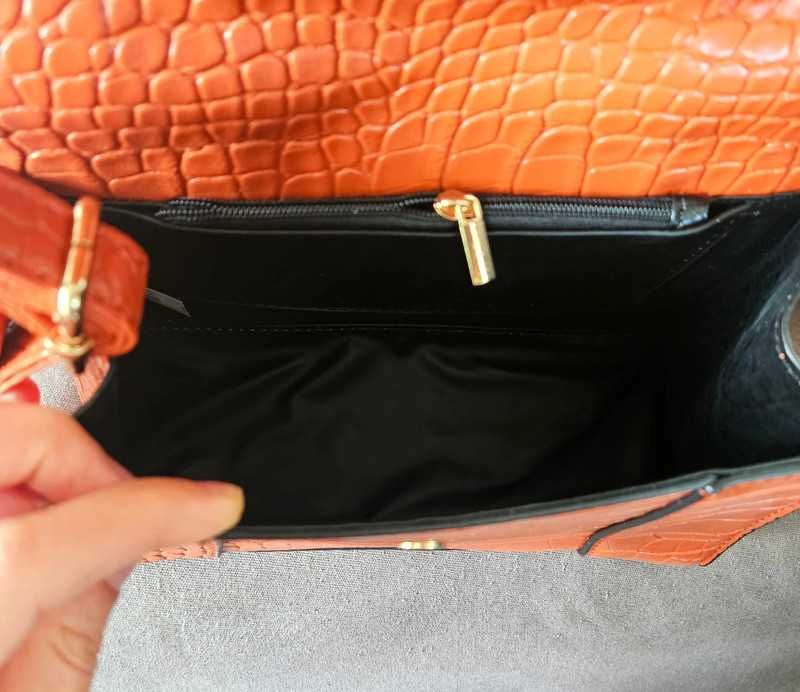 Bolsa de imitação de pele de crocodilo