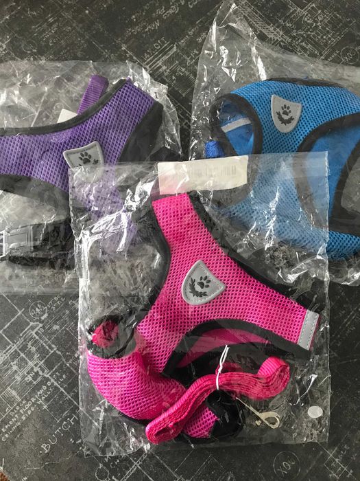 Шлейка с поводком для кошек и собак 4–6 кг — размер L