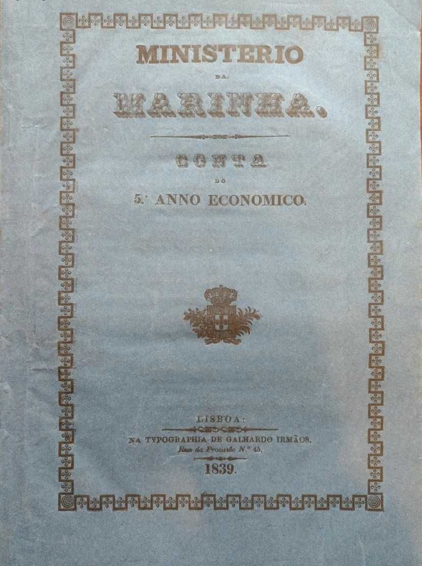 Ministério Da Marinha 1839 Balanço Geral