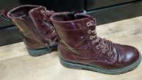 Buty glany H&M r.37 bordo lakierowane