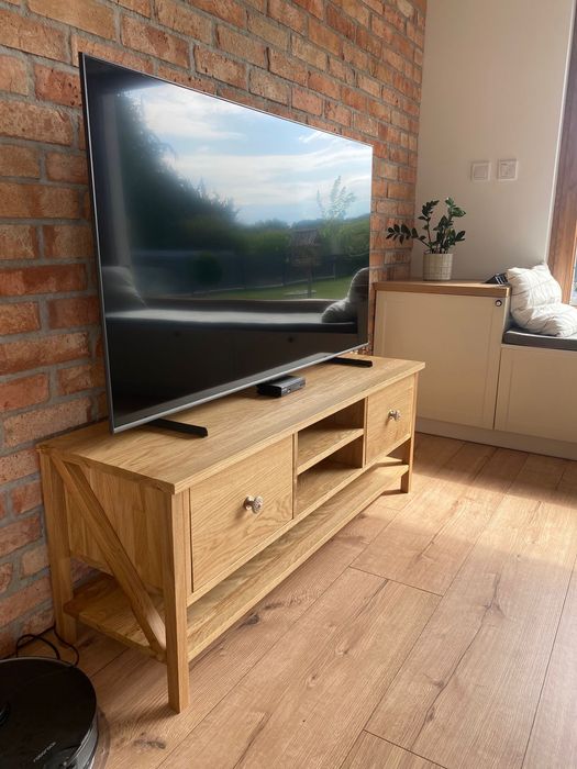 Szafka rtv dębowa lita