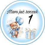 Opłatek na tort Urodziny Miś Panda Koala Roczek Chrzest