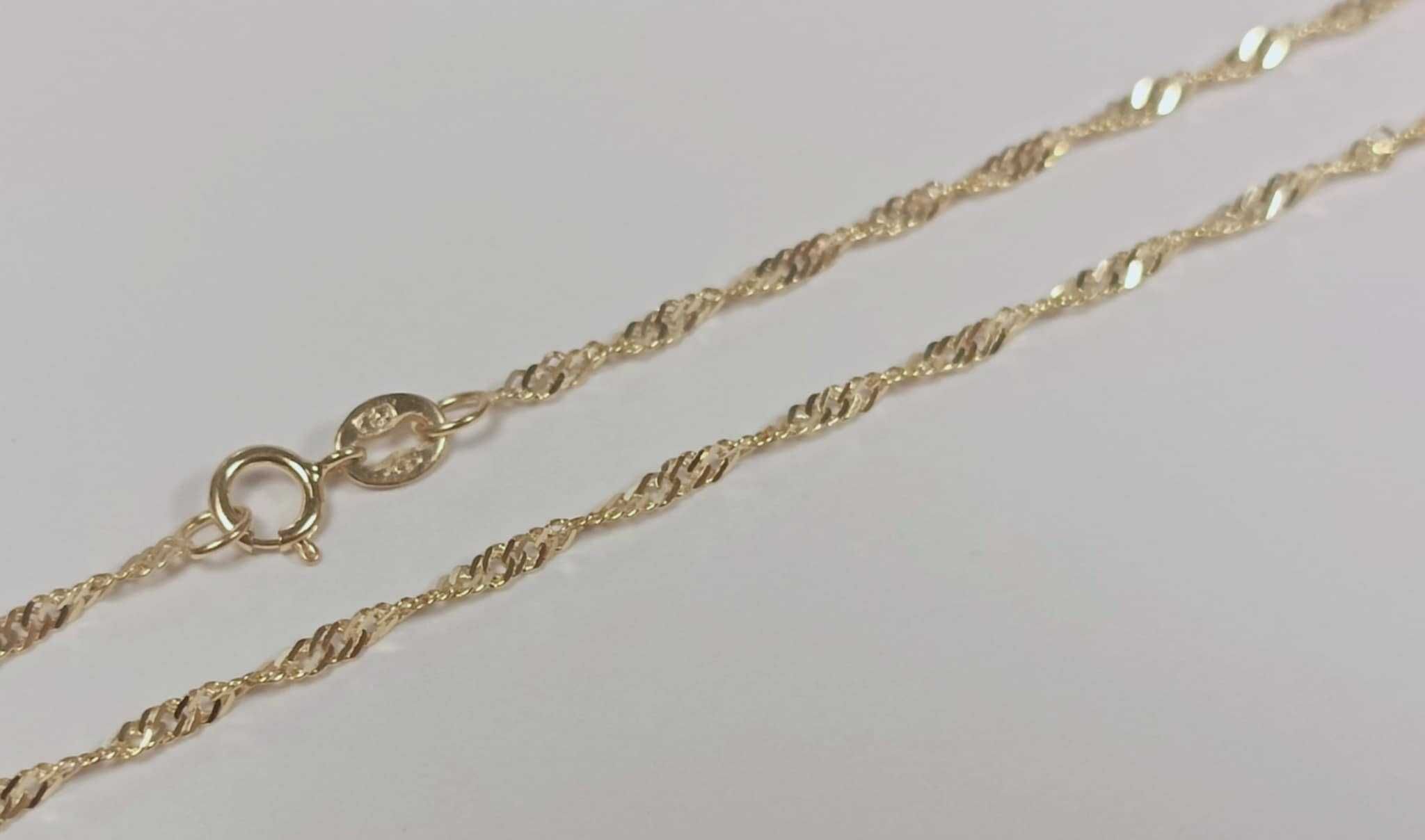 Złoty łańcuszek PR 585 Singapur 50cm /SZ