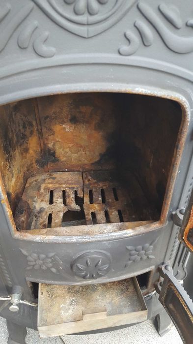 Koza żeliwna z fajerką zestaw piec