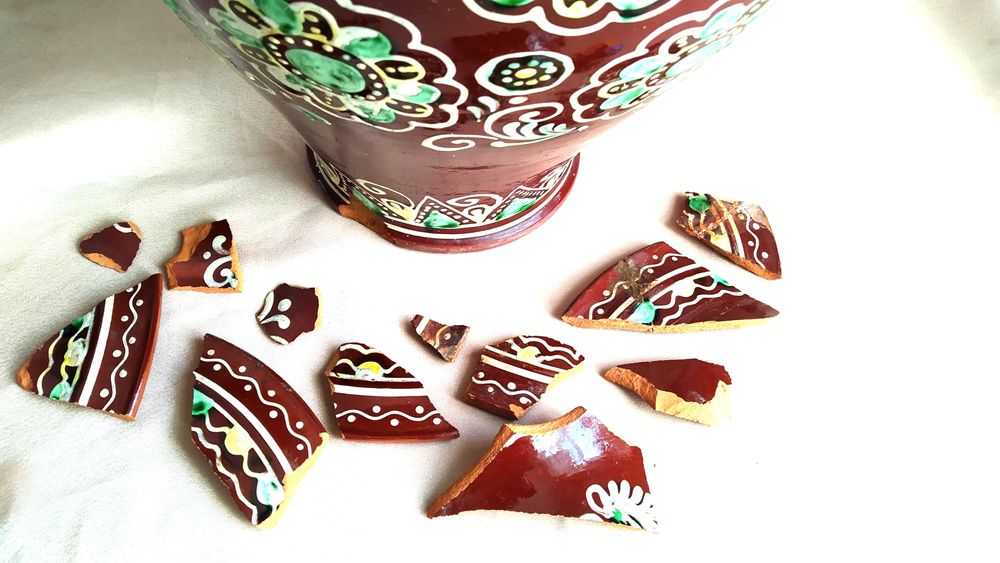 Косівська стара масивна ваза 55,5см