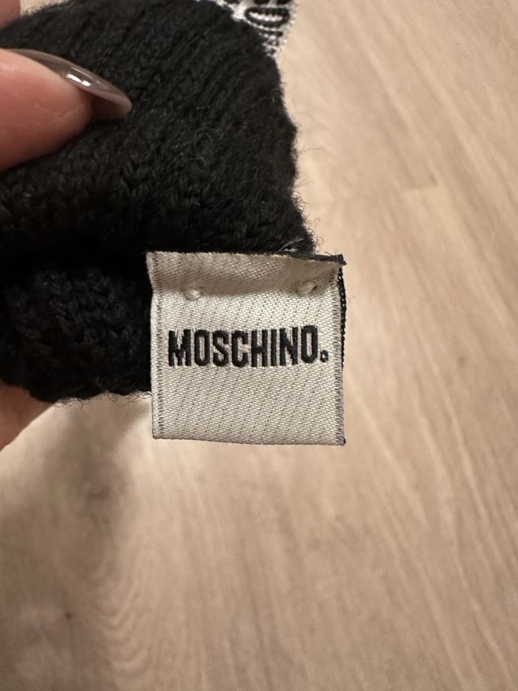 Wełniane rękawiczki Moschino Love