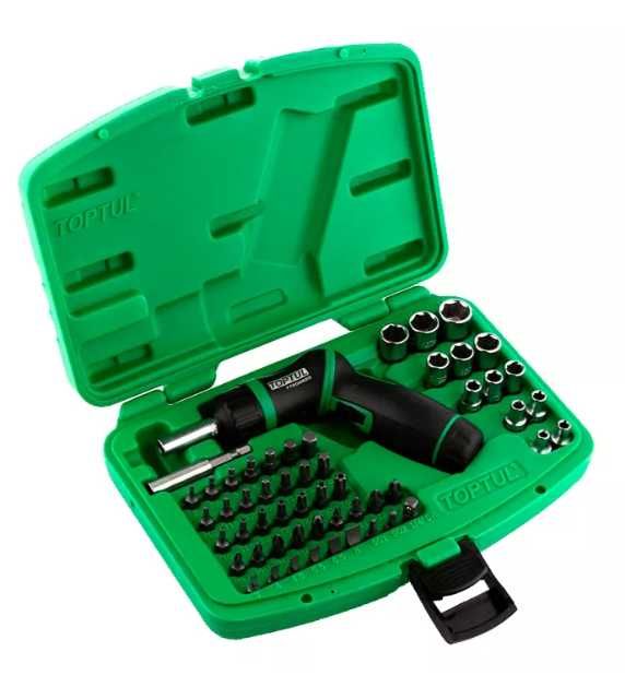 Набор головок торцевых и бит TOPTUL 1/4" с отверткой (GAAI5401)