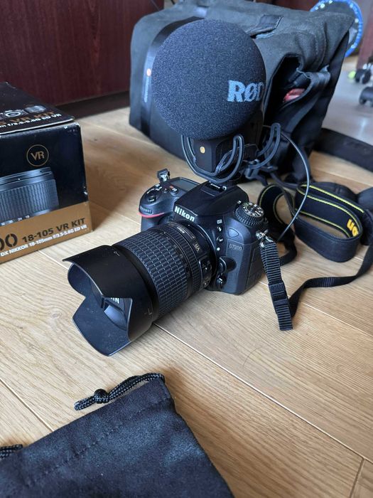 Nikon D7200 + Nikkor 18–105mm + mikrofon RØDE Stereo VideoMic Pro