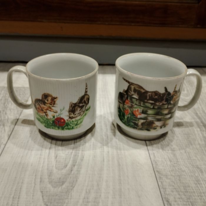 kubeczki kotki vintage
