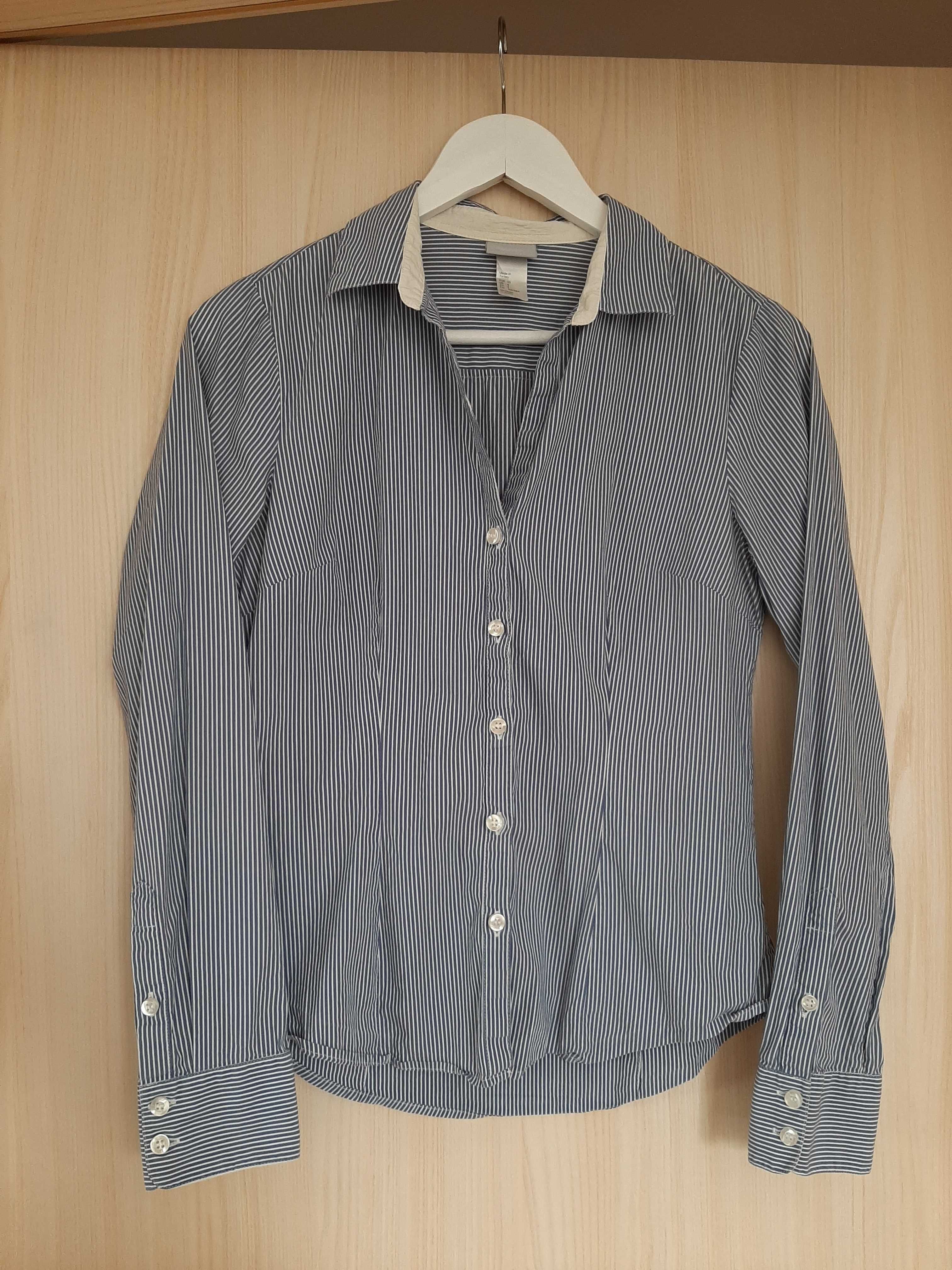 Koszula H&M w niebiesko-białe paski r. 36