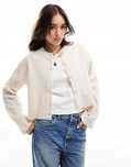 Asos Design 38 M Kremowy Sweter Kardigan H17802