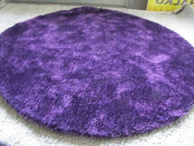 Dywan chodnik okrągły 140cm Tom Tailor Soft Uni fioletowy miękki