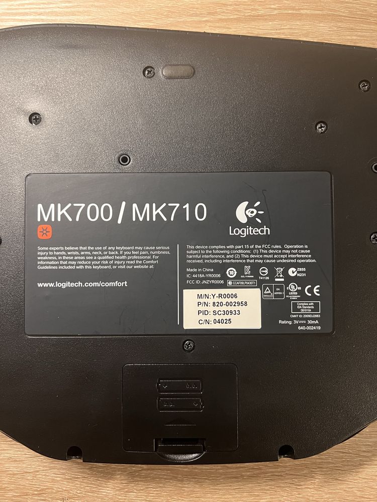 Бездротова Wireless клавіатура Logitech MK710 Black