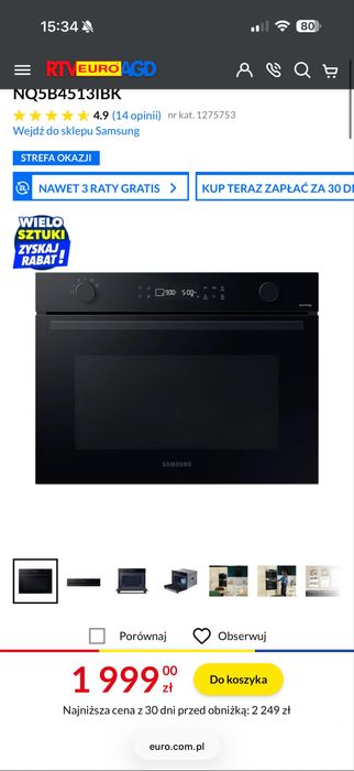 Kuchenka mikrofalowa Samsung NQ5B4513IBK