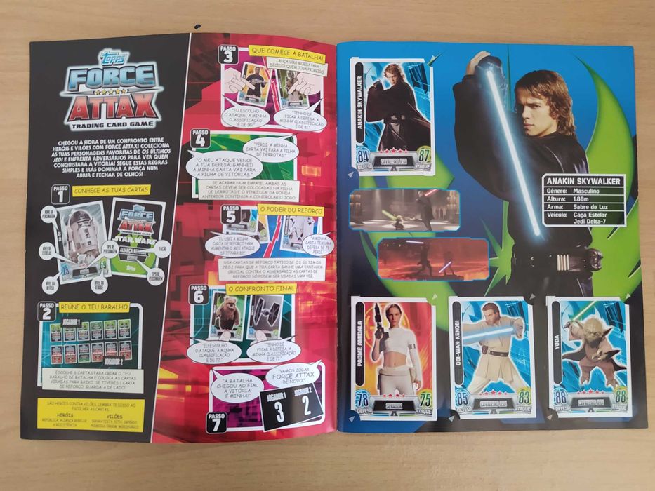 Caderneta COMPLETA Star Wars Force Attax