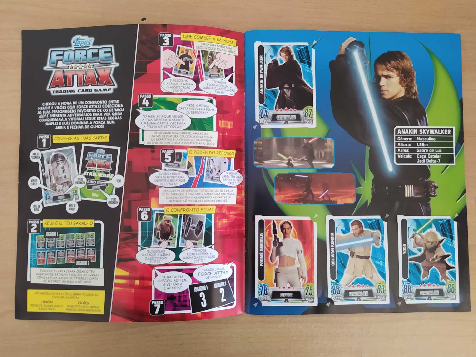 Caderneta COMPLETA Star Wars Force Attax