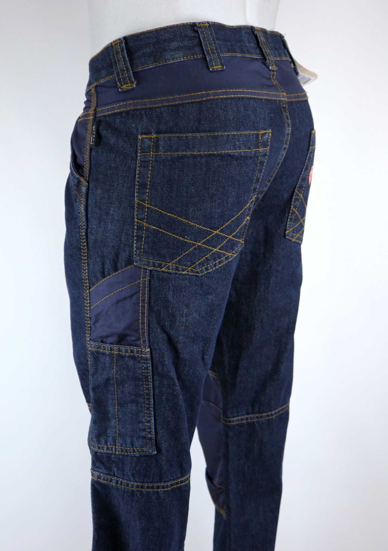CrossHatch Toolbox C spodnie jeansy robocze Cordura W33L30 pas 2x41 cm