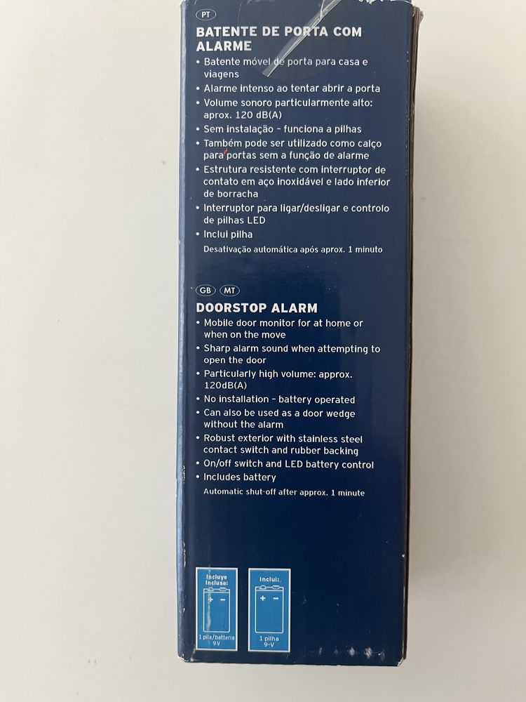 Batente de porta com alarme