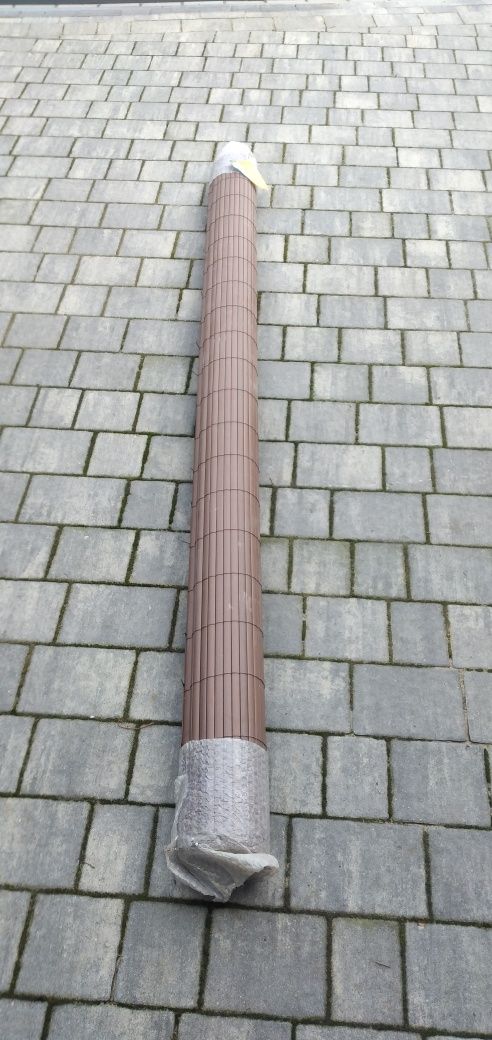 Dwustronna mata osłona PCV na taras, balkon, płot bambusowa 200cmx300c