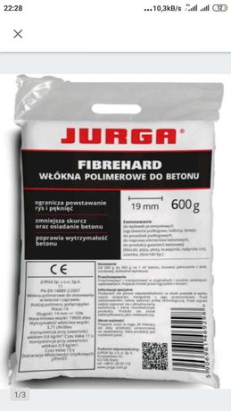JURGA FIBREHARD | włókna polimerowe do betonu | 600 g