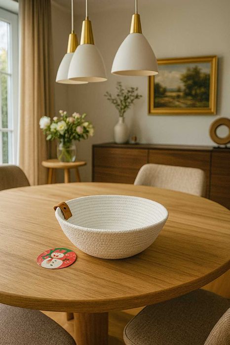 Biały pojemnik na cukierki