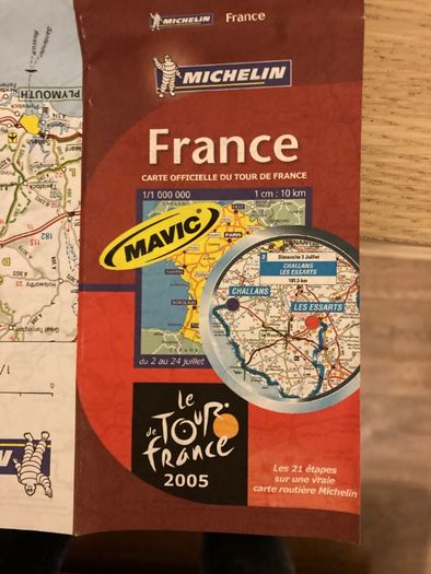 Mapa Michelin Le Tour de France 2005
