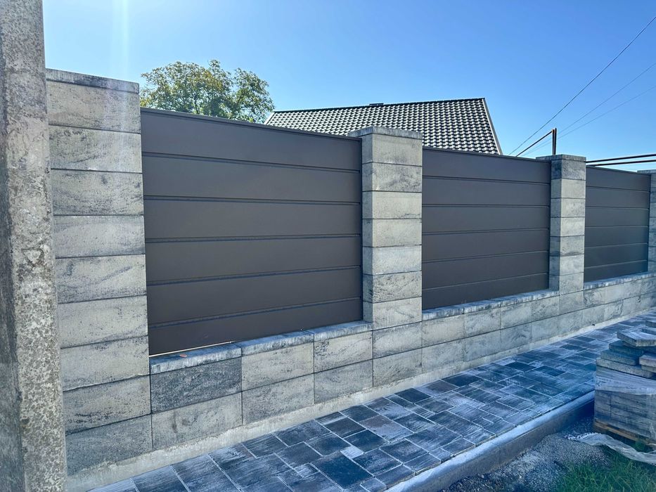 Блок для паркану, огорожа бетонна, модульний блок