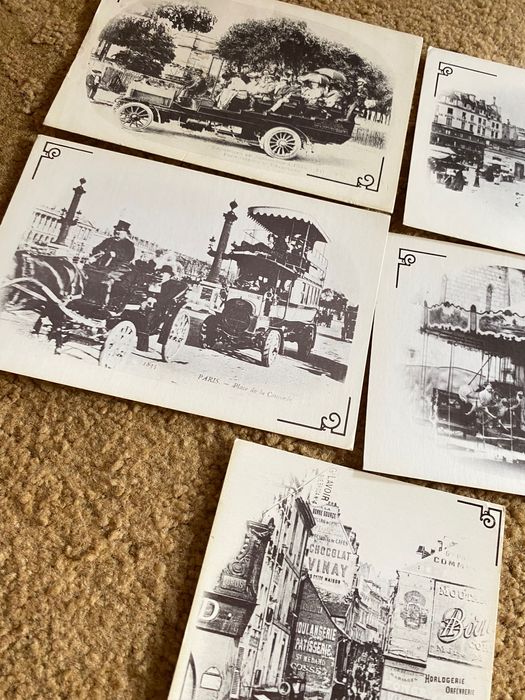 Cartões postais preto e branco vintage