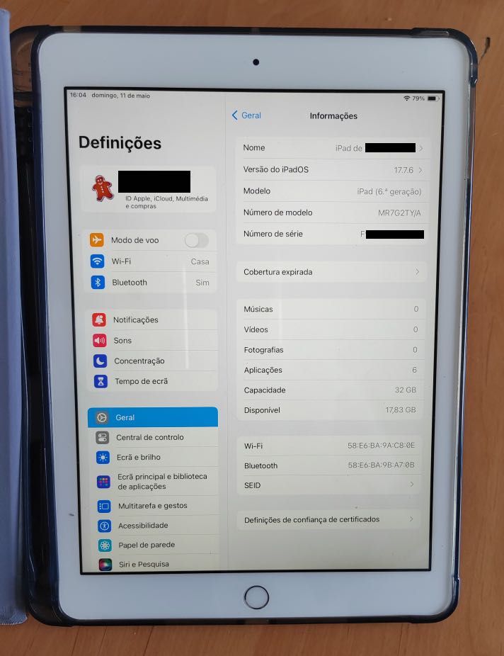iPad 6ª geração 32 Gb + Wifi compatível com Pen
