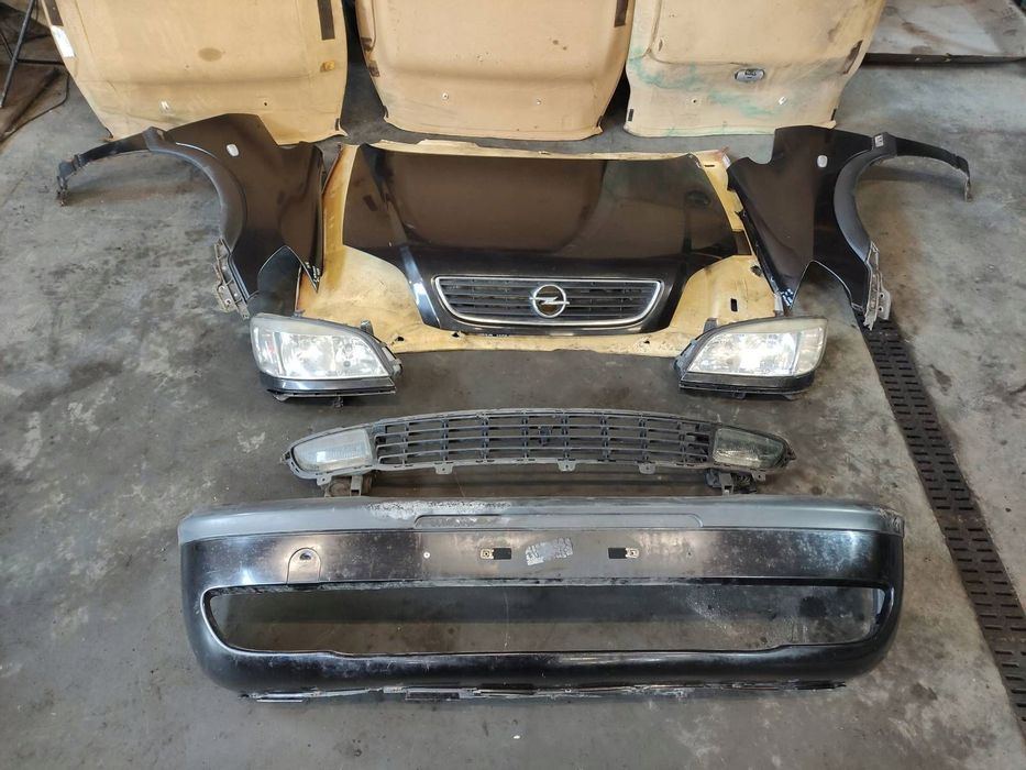 KOMPLETNY PRZÓD MASKA ZDERZAK BŁOTNIK LAMPA OPEL ZAFIRA A 99-03r