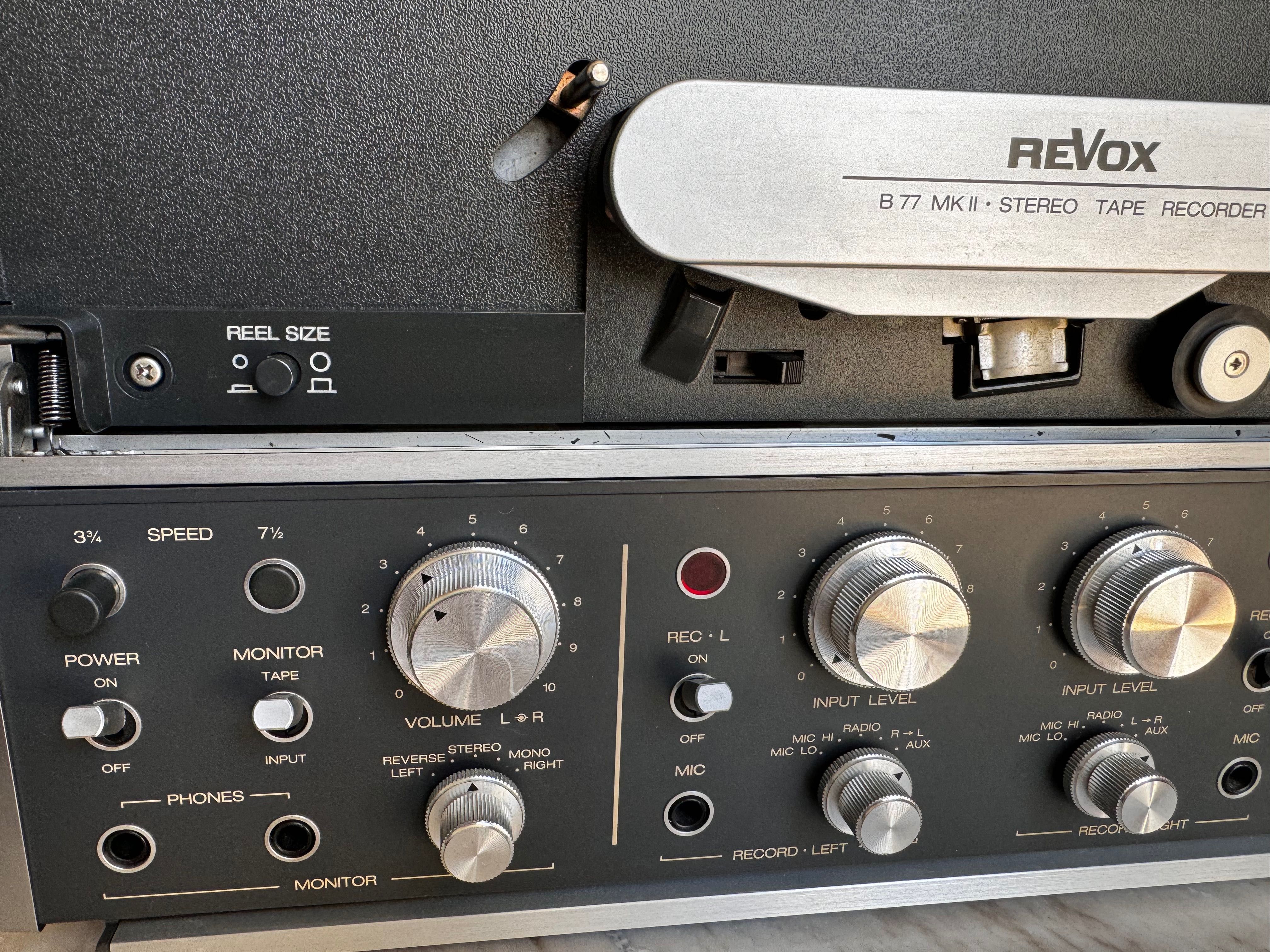 ReVox B77 magnetofon szpulowy, dwuścieżkowy, stereo. HiFi