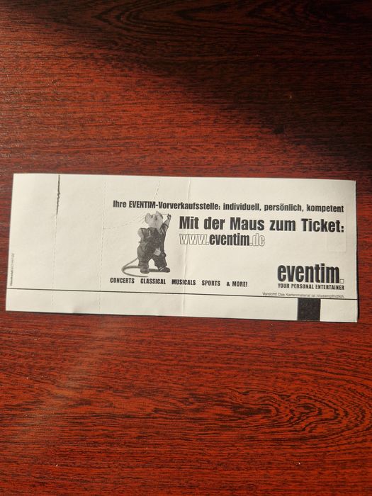 Bilet kolekcjonerski Zukunftsforum z Billem Clintonem 2001 rok