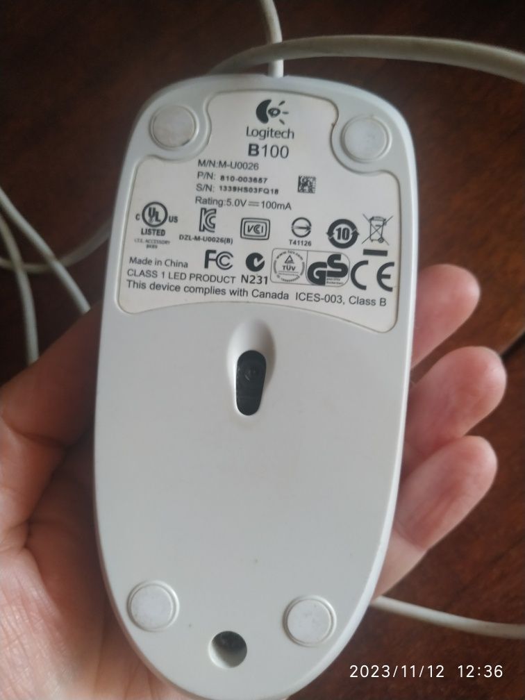 мышка logitech проводная