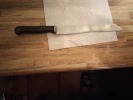 Nóż masarski Gerlach bakelit 35 cm Prl
