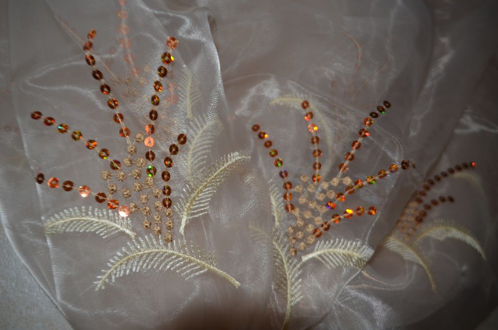 firanka woal cekiny 4 m x 2,08 m