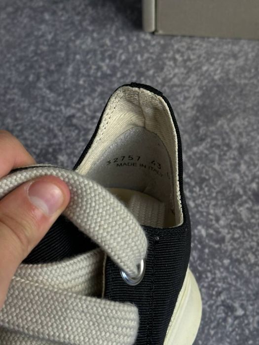 Rick Owens Ramones jumbo laces laces abstract кедв кроссовки черные 43