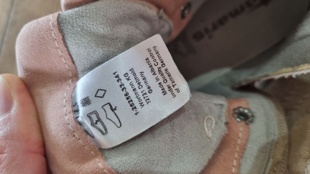 Buty damskie tamaris botki, trapery jesień rozm 38