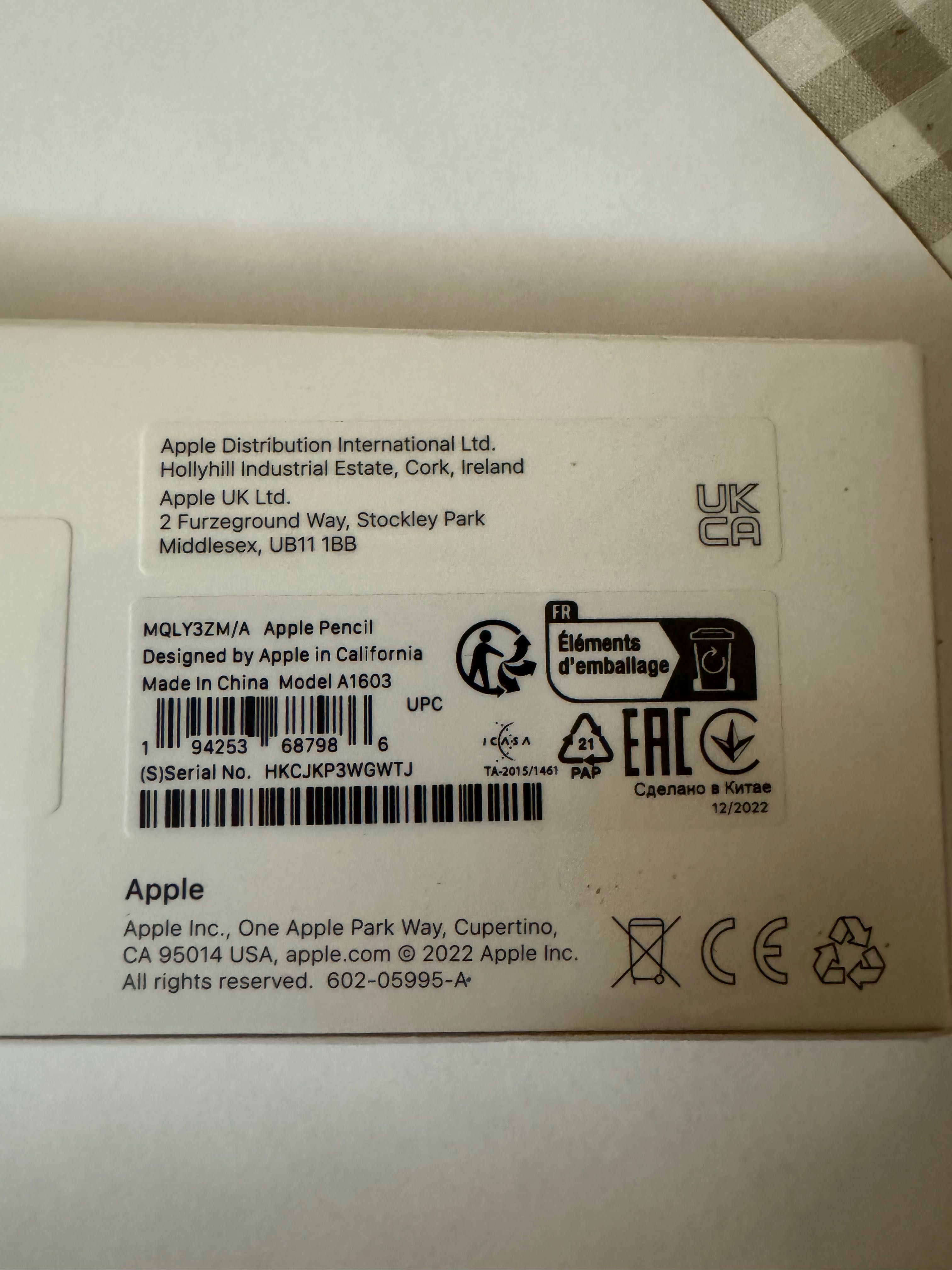 Apple pencil  1 gen 2022 (MQLY3)