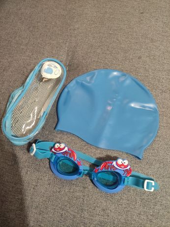 Okulary pływackie i czepek komplet na basen