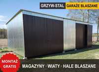 Garaż Blaszany Ocynkowany /Hala /Wiata /Magazyn /Schowek - GRZYWSTAL