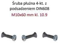 Śruba płużna 4-kt. z podsadzeniem DIN608 M10x60 mm kl. 10.9